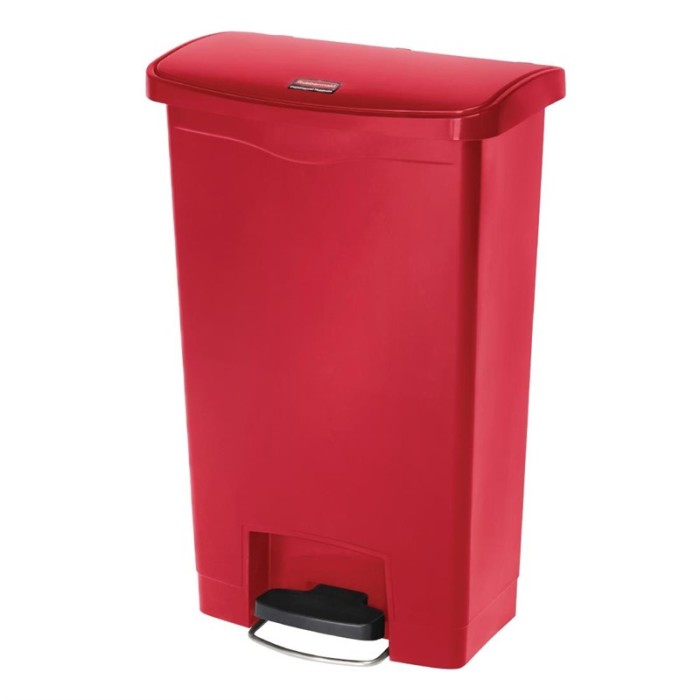 Rubbermaid Slim Jim Front Step pedaalemmer 50 liter rood