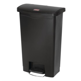 Rubbermaid Slim Jim Front Step pedaalemmer 50 liter zwart