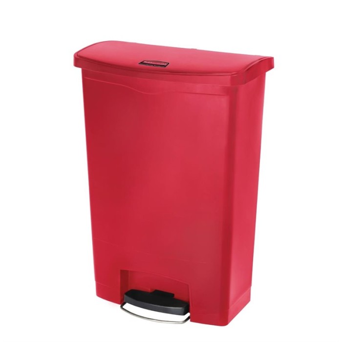 Rubbermaid Slim Jim Front Step pedaalemmer 90 liter rood