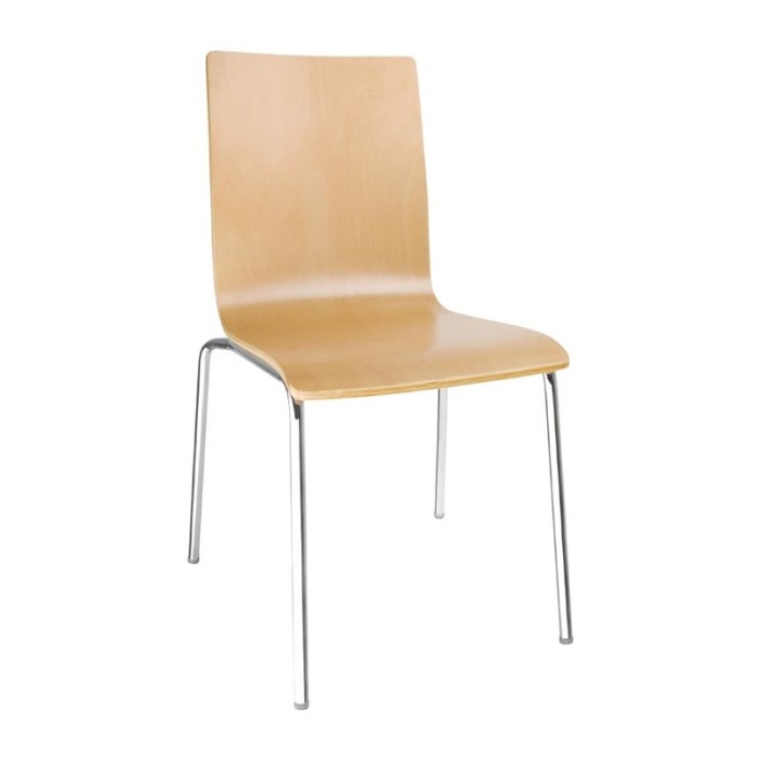 Bolero stoel met vierkante rug beuken (4 stuks)