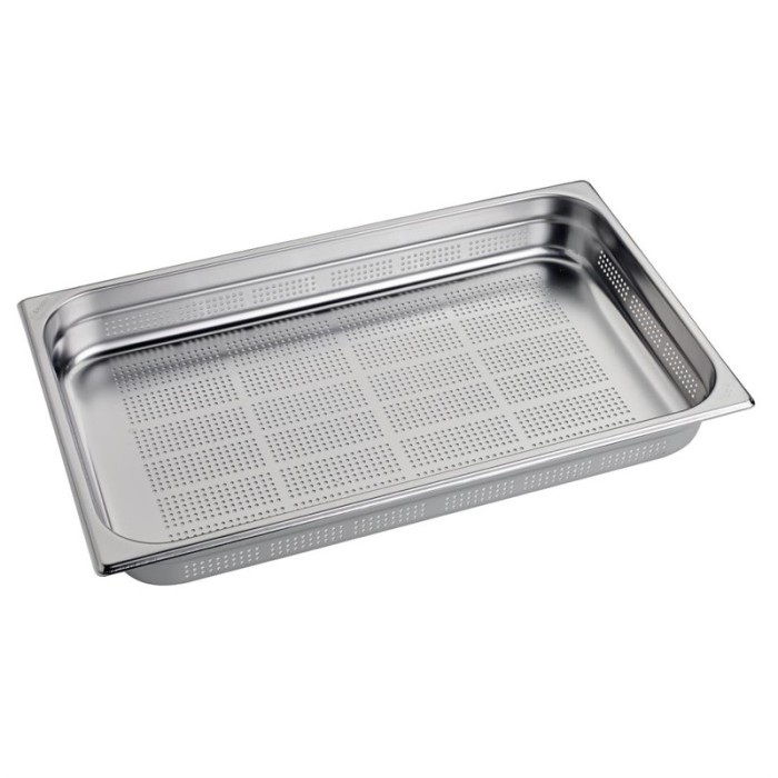 Gastro M geperforeerde RVS GN 1/1 bak 6,5cm diep