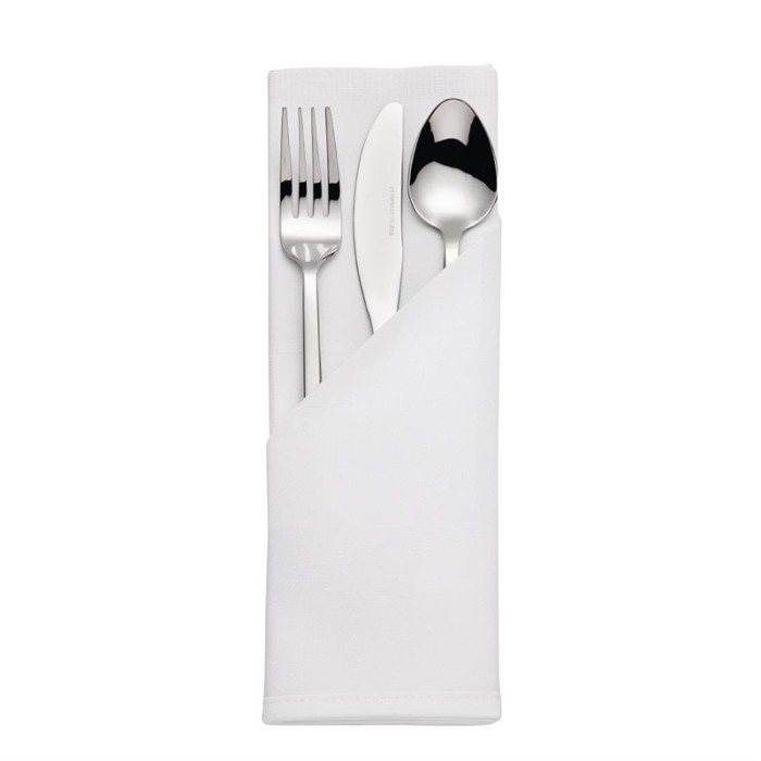 Mitre Satin Band servet wit 55x55cm (10 stuks)