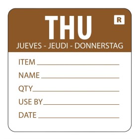Vogue voedseletiketten kleurcode donderdag (500 stuks)