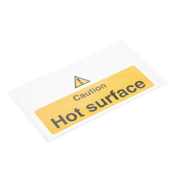 Vogue 'Caution - Hot surface' waarschuwingsbord