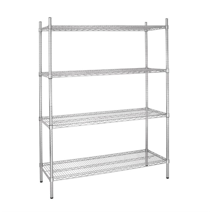 Vogue voorraadrek met 4 schappen 152,5x46cm