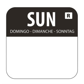 Vogue voedseletiketten zondag kleurcode zwart (1000 stuks)