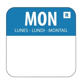 Vogue afneembare blanco kleurcode voedseletiketten maandag (1000 stuks)