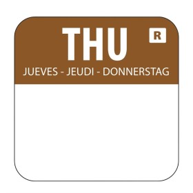Vogue voedseletiketten donderdag kleurcode bruin (1000 stuks)