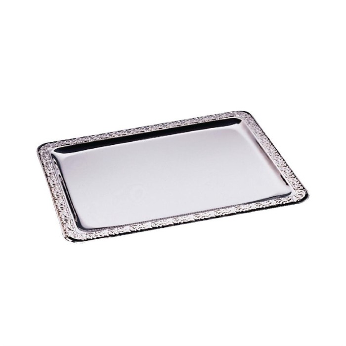 APS RVS serveerschaal met versierde rand 50x36cm