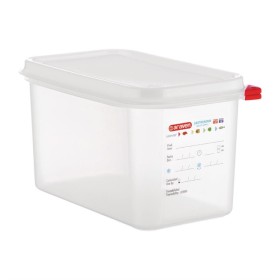 Araven GN 1/4 voedselbak met deksel 4,3L (4 stuks)