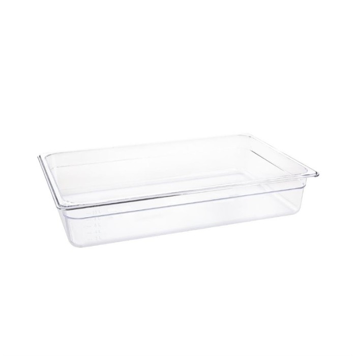 Vogue polycarbonaat bak transparant GN 1/1 100mm