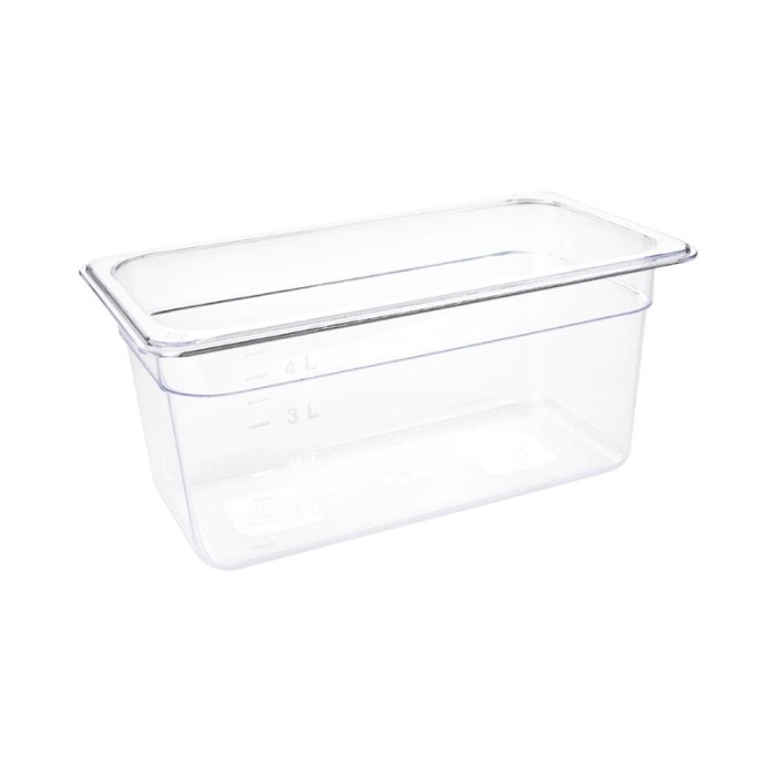 Vogue polycarbonaat bak transparant GN 1/3 150mm