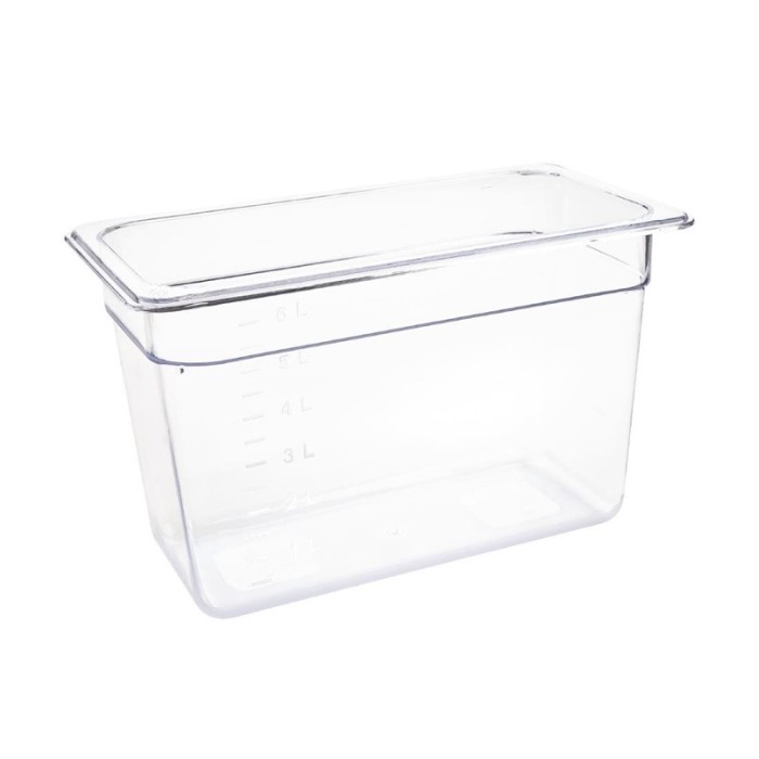 Vogue polycarbonaat bak transparant GN 1/3 200mm