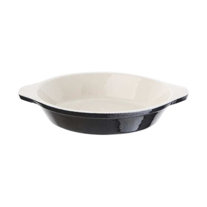 Vogue ronde gratineerschaal zwart 0,75 liter