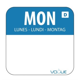 Vogue oplosbare blanco kleurcode voedseletiketten maandag (1000 stuks)