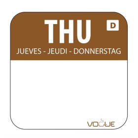 Vogue oplosbare blanco kleurcode voedseletiketten donderdag (1000 stuks)
