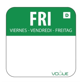 Vogue oplosbare blanco kleurcode voedseletiketten vrijdag (1000 stuks)
