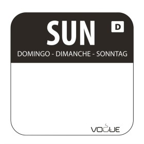 Vogue oplosbare blanco kleurcode voedseletiketten zondag (1000 stuks)