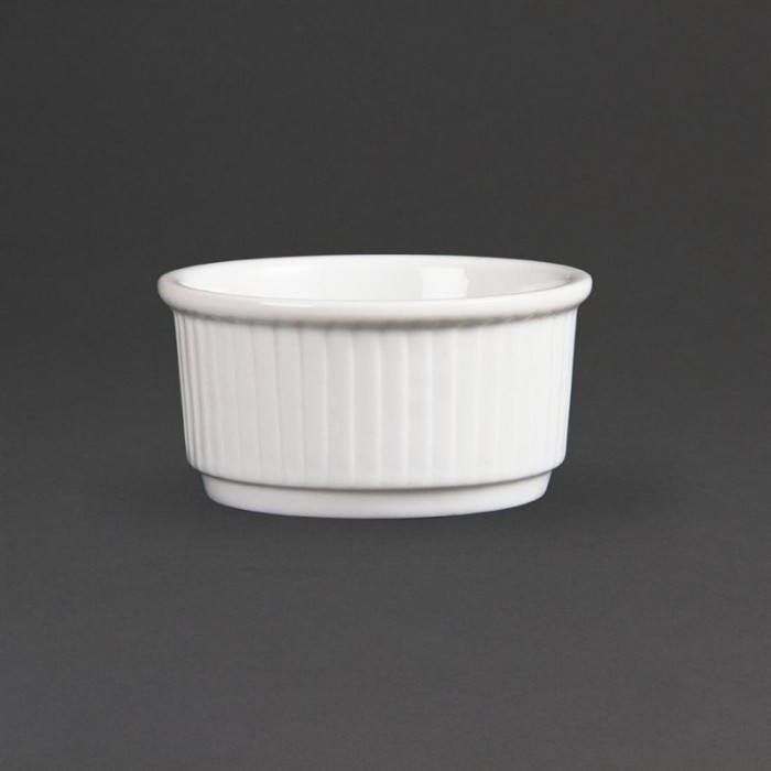Olympia Whiteware stapelbare ramekins 8,5cm (12 stuks)