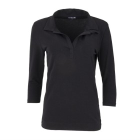 Uniform Works dames T-shirt met V-hals zwart XS