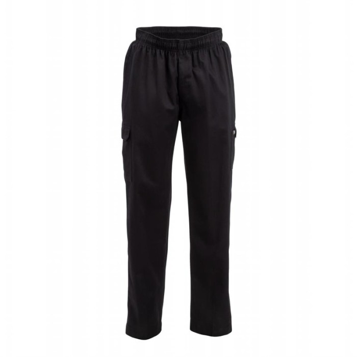 Chef Works unisex slim fit cargo broek zwart L