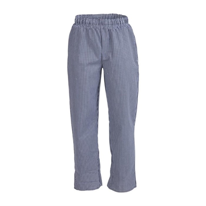 Whites Vegas unisex koksbroek blauw-wit geruit L