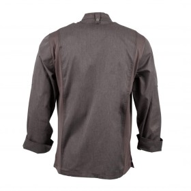 Chef Works Urban Hartford unisex koksbuis met rits lange mouw grijs S