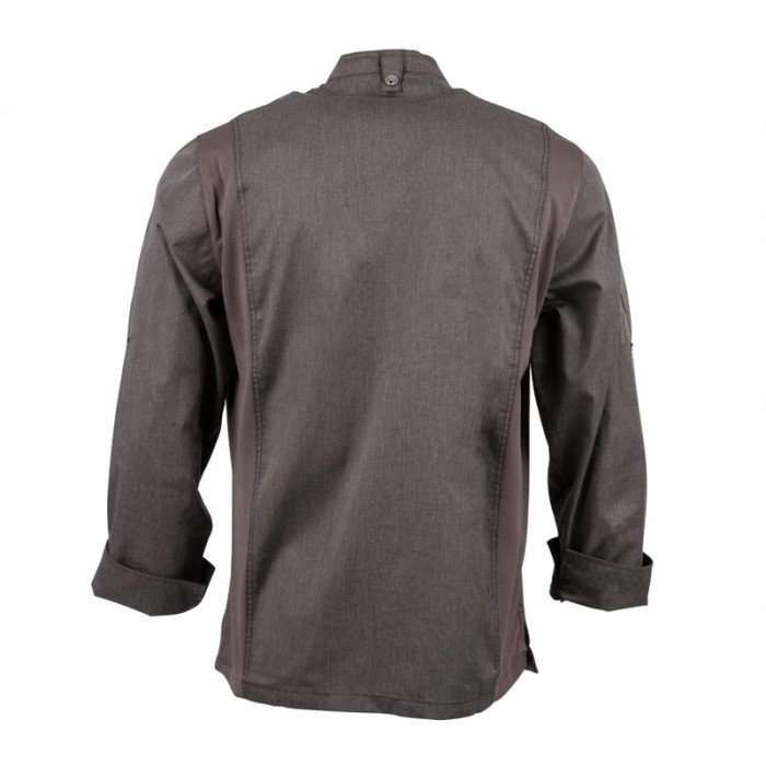 Chef Works Urban Hartford unisex koksbuis met rits lange mouw grijs S