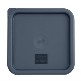 Hygiplas vierkant deksel blauw medium