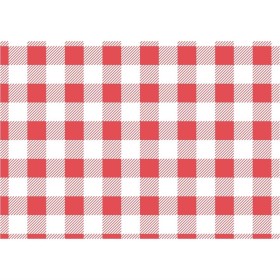Rood Gingham vetvrij papier 25x25cm (200 stuks)