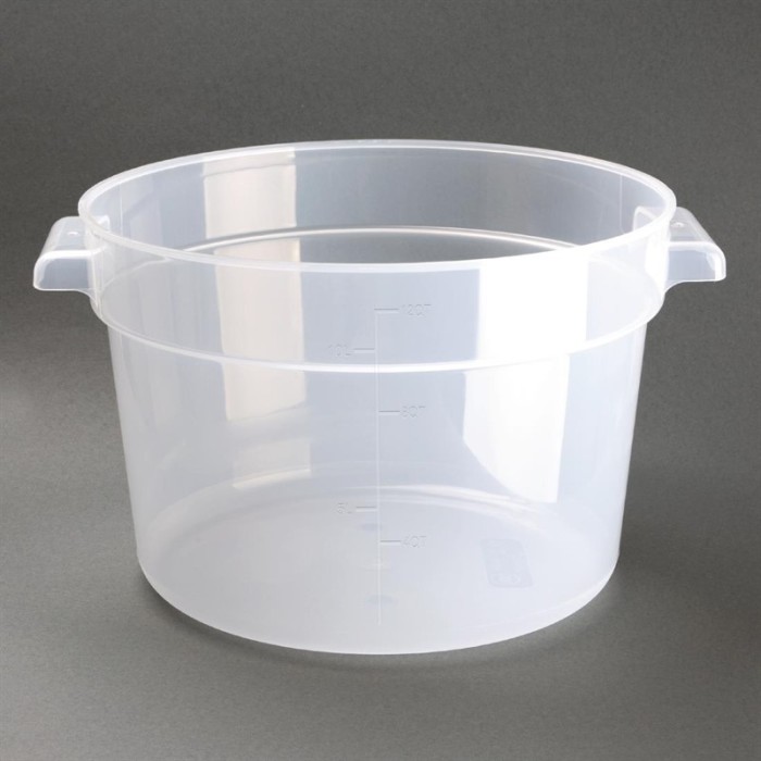 Vogue polypropyleen ronde vershoudbak 10 liter