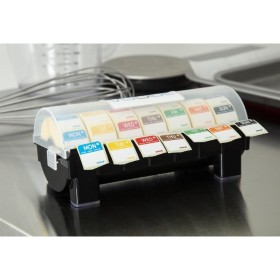 Vogue 2,5cm dispenser inclusief 7 rollen voedseletiketten daglabels