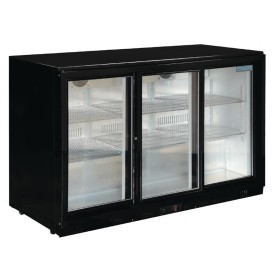 Polar G-serie 3-deurs barkoeling met schuifdeuren zwart 330 liter