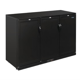 Polar G-serie 900mm barkoeling drie deuren 330 liter zwart