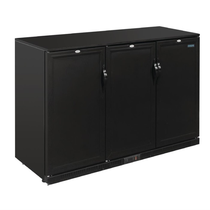 Polar G-serie 900mm barkoeling drie deuren 330 liter zwart