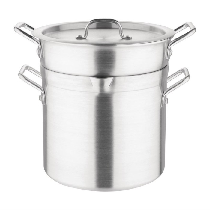 Vogue aluminium pan met au bain marie inzet 10 liter