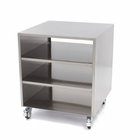 Onderstel RVS - 60 x 60 cm - 120 Kg Draagvermogen - Zwenkwielen