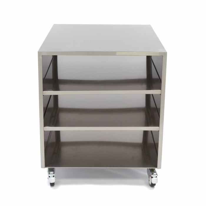 Onderstel RVS - 60 x 80 cm - 120 Kg Draagvermogen - Zwenkwielen