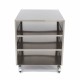 Onderstel RVS - 60 x 80 cm - 120 Kg Draagvermogen - Zwenkwielen