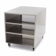 Onderstel RVS - 60 x 80 cm - 120 Kg Draagvermogen - Zwenkwielen