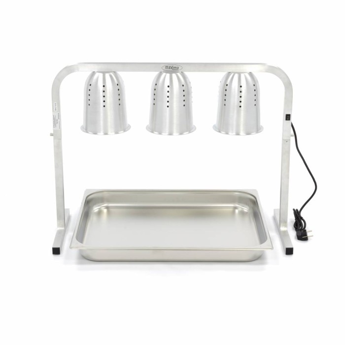 Warmtebrug - 3 Lampen - incl. Lampen en 1x 2/1 GN Bak