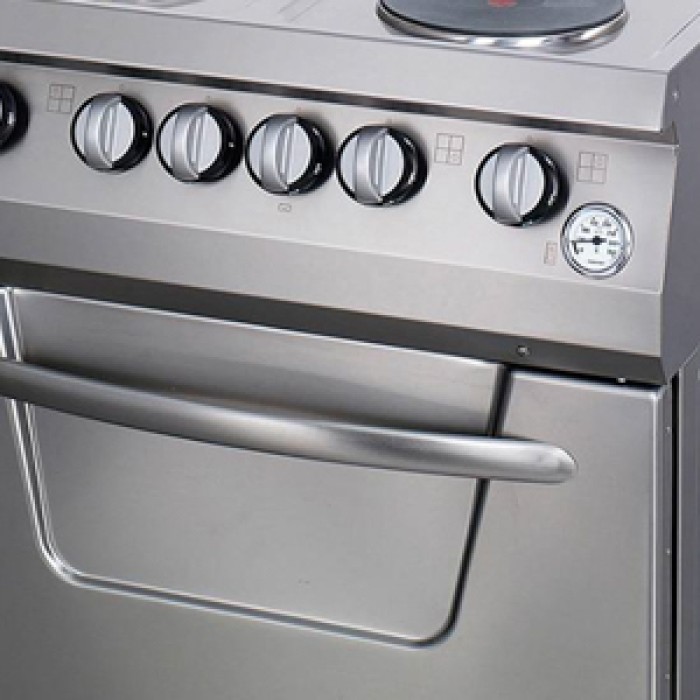 Heavy Duty Fornuis - 4 Pitten - Dubbel - 70 cm Diep - met Oven - Elektrisch