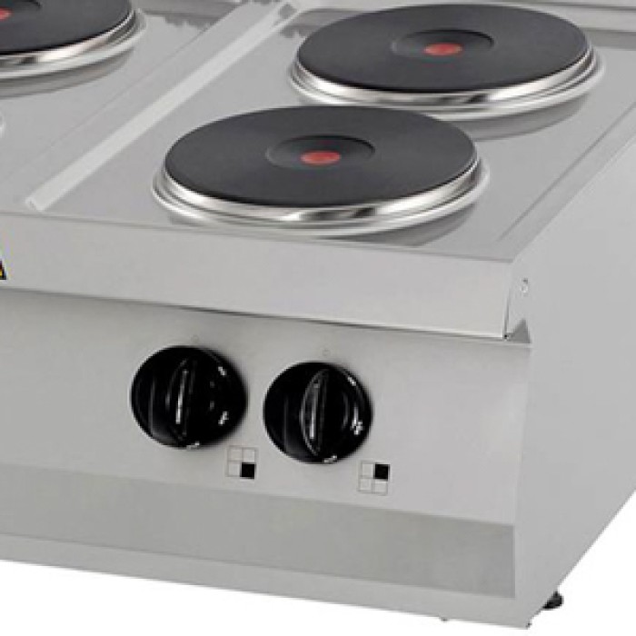 Heavy Duty Kookplaat - 4 Pitten - Dubbel - 70 cm Diep - Elektrisch