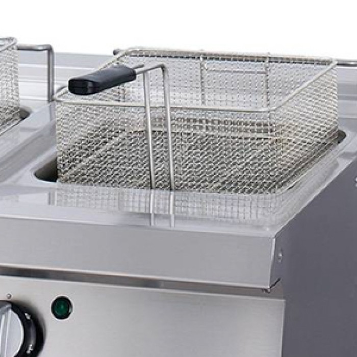 Heavy Duty Friteuse - 2 x 12 L - Dubbel - 70 cm Diep - met Tapkraan - Elektrisch