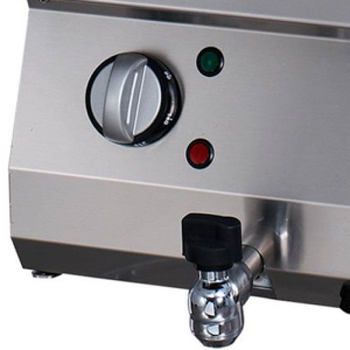 Heavy Duty Friteuse - 1 x 12 L - Enkel - 70 cm Diep - met Tapkraan - Elektrisch