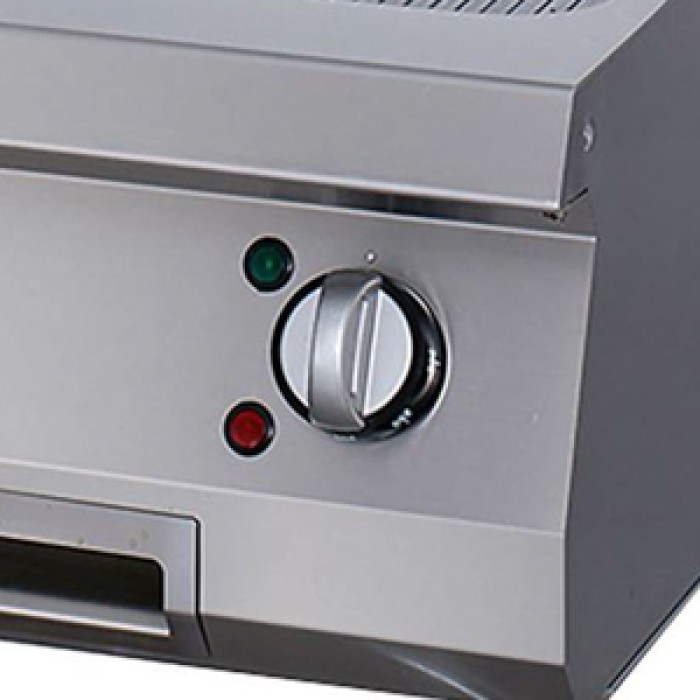 Heavy Duty Grillplaat - Gegroefd Chroom - Enkel - 70 cm Diep - Elektrisch
