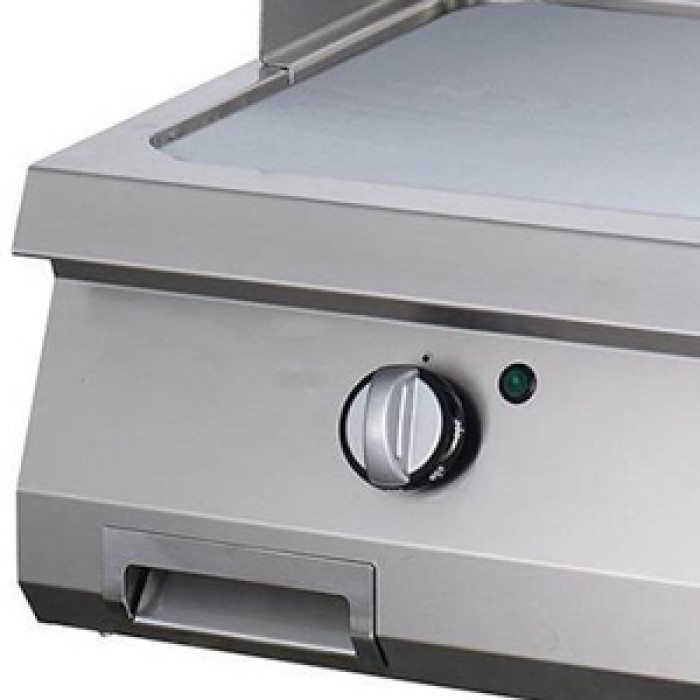 Heavy Duty Grillplaat - Half Gegroefd - Dubbel -70 cm Diep - Elektrisch
