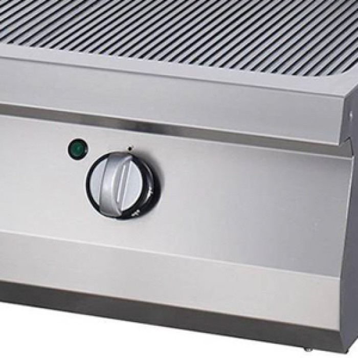 Heavy Duty Grillplaat - Gegroefd Chroom - Dubbel - 70 cm Diep - Elektrisch