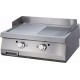 Heavy Duty Grillplaat - Half Gegroefd - Dubbel - 70 cm Diep - Gas