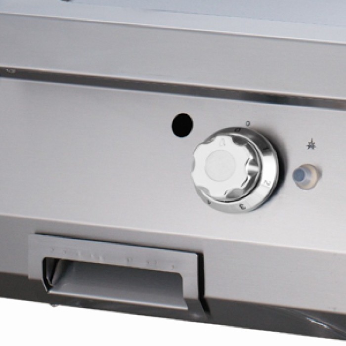 Heavy Duty Grillplaat - Half Gegroefd - Dubbel - 70 cm Diep - Gas